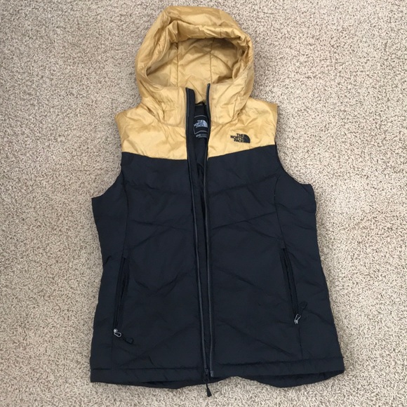 north face gold vest